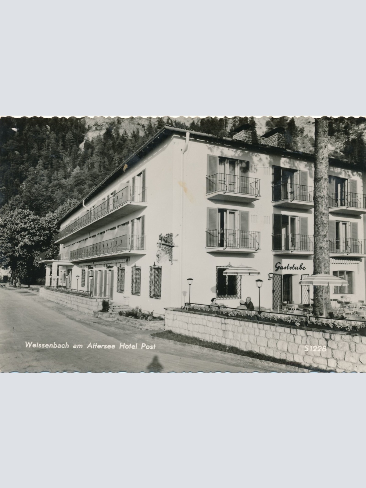 AK aus Weissenbach mit Hotel Post Oberösterreich Ansichtskarte (11227)