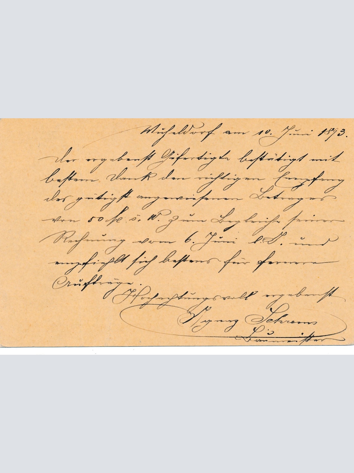 2 Kreuzer Ganzsachen - Karte 1893 aus Michelsdorf (11390)