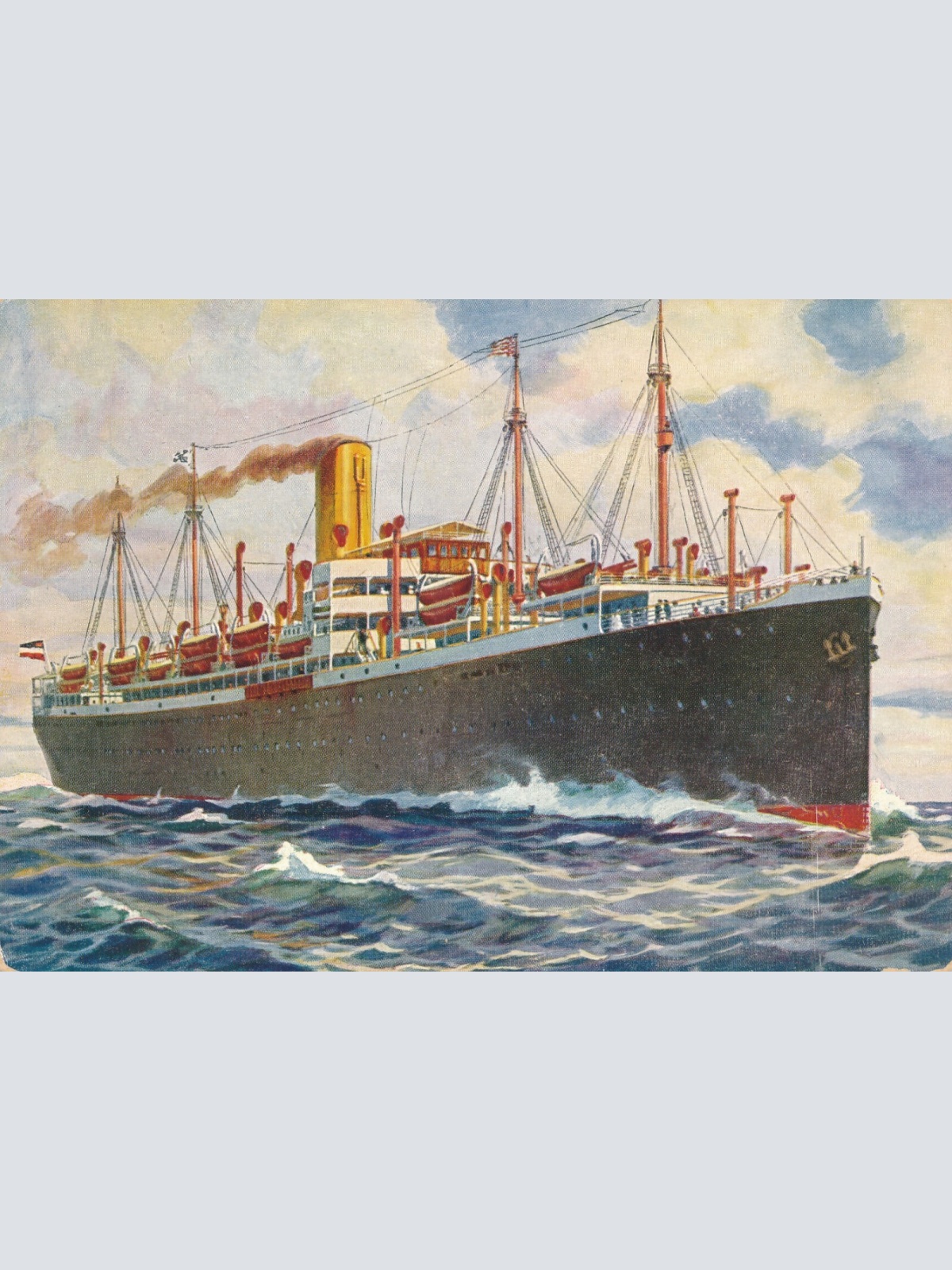 Motiv - Karte Dampfer LLOYD Bremen Doppelschrauben Dampfer Köln (11361)