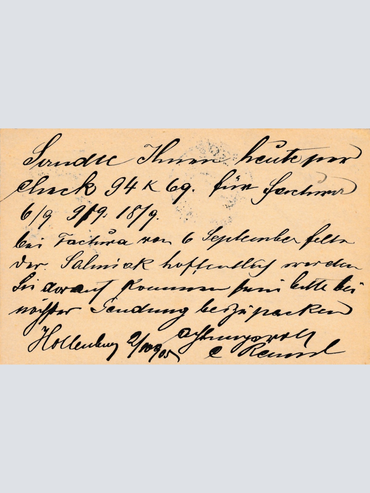 5 Heller Ganzsachen - Karte 1905 aus Hollenburg (11395)