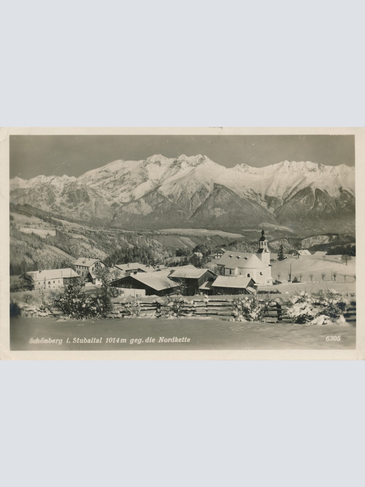 AK aus Schönberg mit Nordkette Tirol Ansichtskarte (11416)