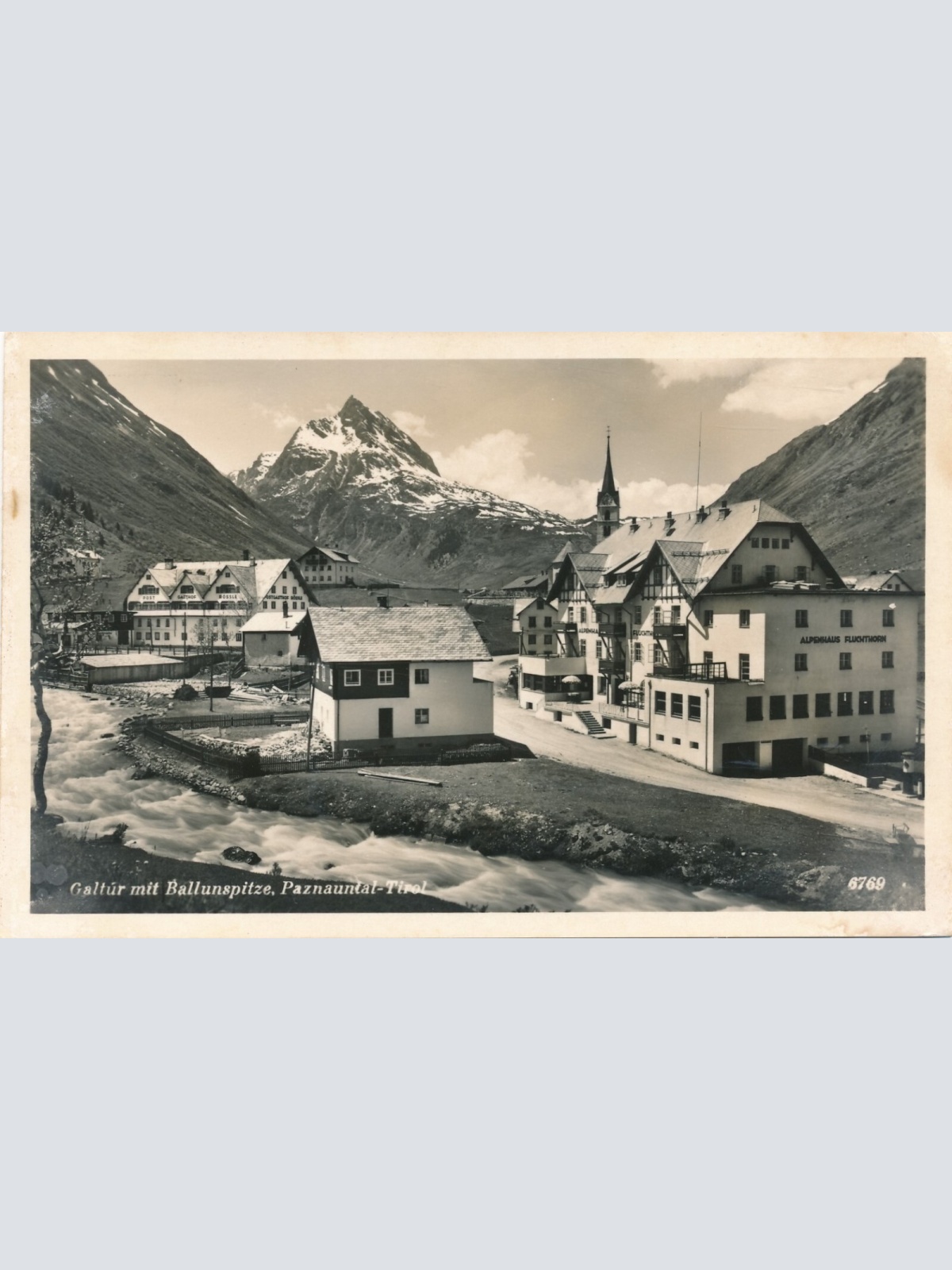 AK aus Galtür mit Ballunspitze Tirol Ansichtskarte (11419)