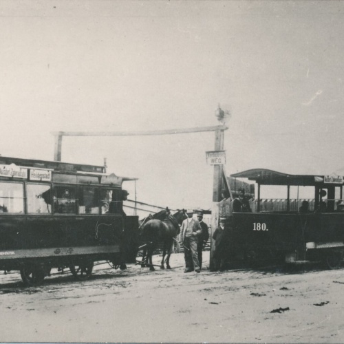 Foto - Karte  Eisenbahn - Straßenbahn Ansichtskarte (11312)