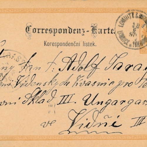 2 Kreuzer - Ganzsachen - Karte aus 1897 aus Lomnitz (11336)