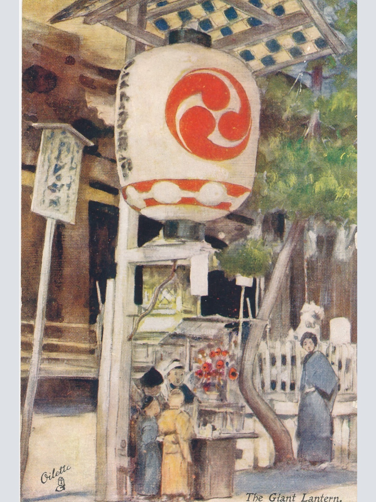Künstler - Karte von Oilette the Giant Lantern Japan die Große Laterne (10352)