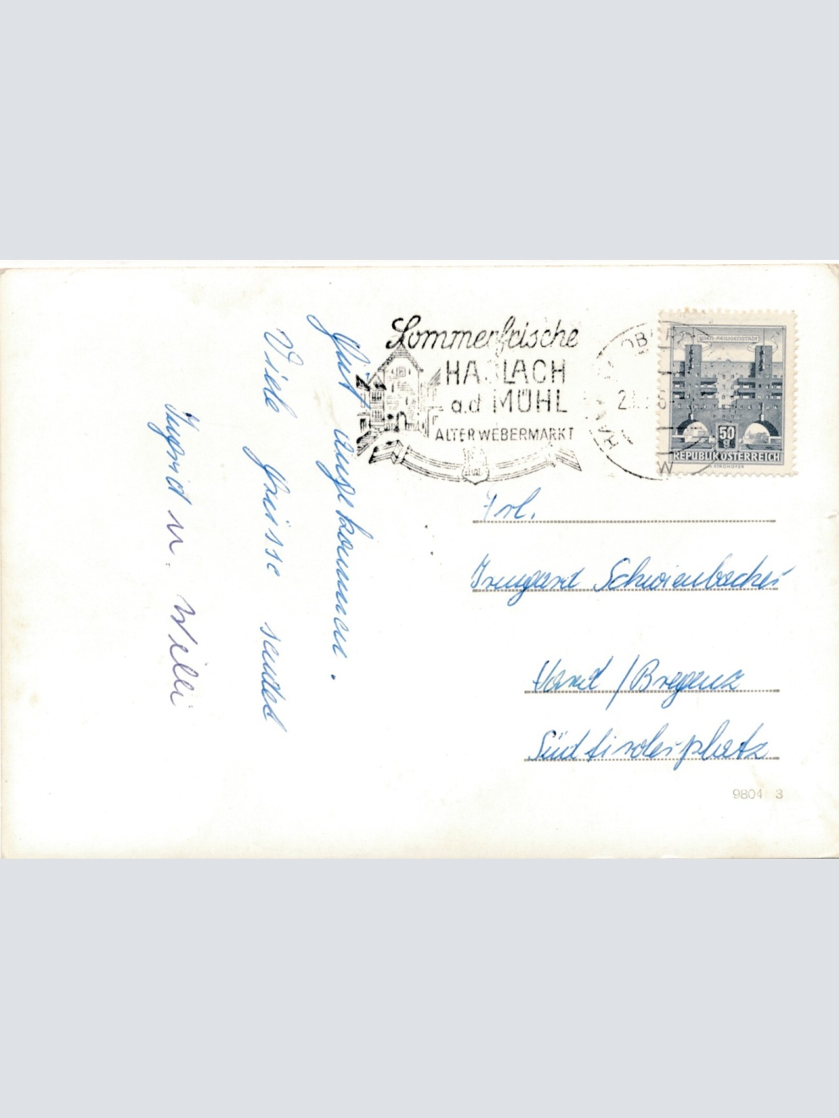 AK, Haslach, Luftbild Nr. 14, Oberösterreich (S2544)