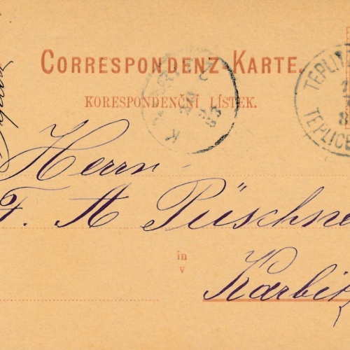 2 Kreuzer - Ganzsachen Karte 1888 aus Teplitz Stadt (11144)