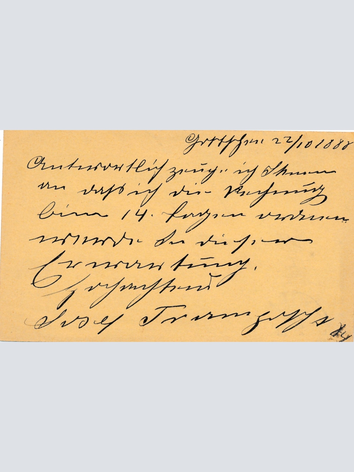 2 Kreuzer - Ganzsachen Karte 1888 aus Gottschee (11138)