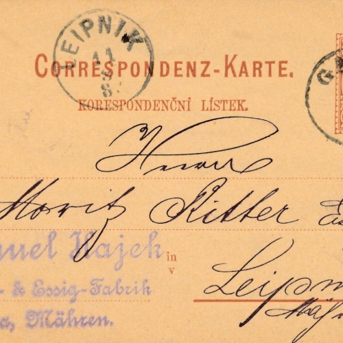 2 Kreuzer - Ganzsachen Karte aus Gaija in Mähren (11131)