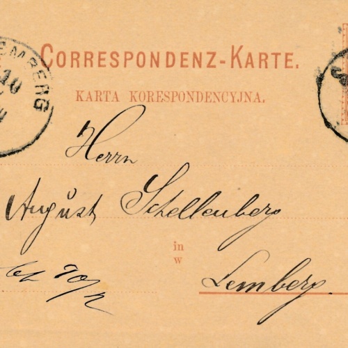 2 Kreuzer Ganzsachen - Karte 1888 aus Sambor (11606)