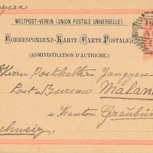 5 Kreuzer Ganzsachen - Karte 1895 aus Arco (11609)