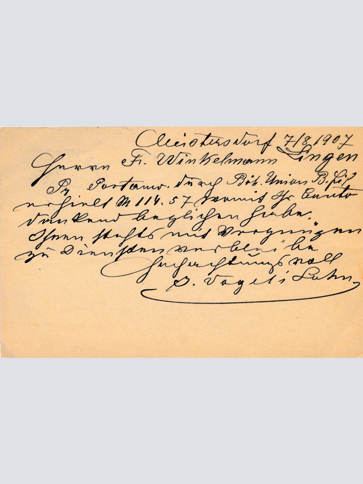 5 Heller Ganzsachen - Karte 1907 aus Meistersdorf (11611)