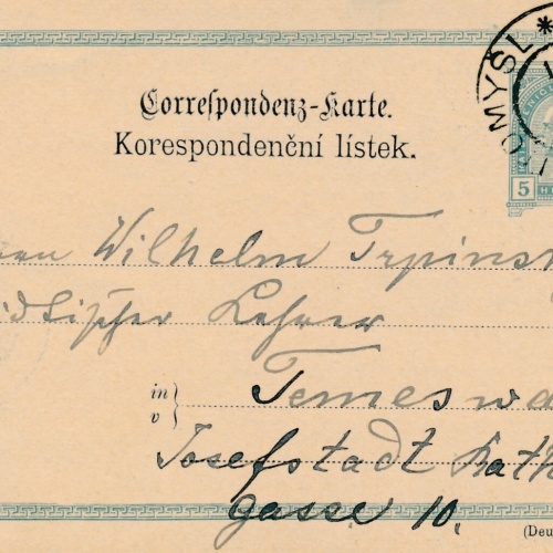 5 Heller Ganzsachen - Karte 1903 aus Leitomischl (11612)