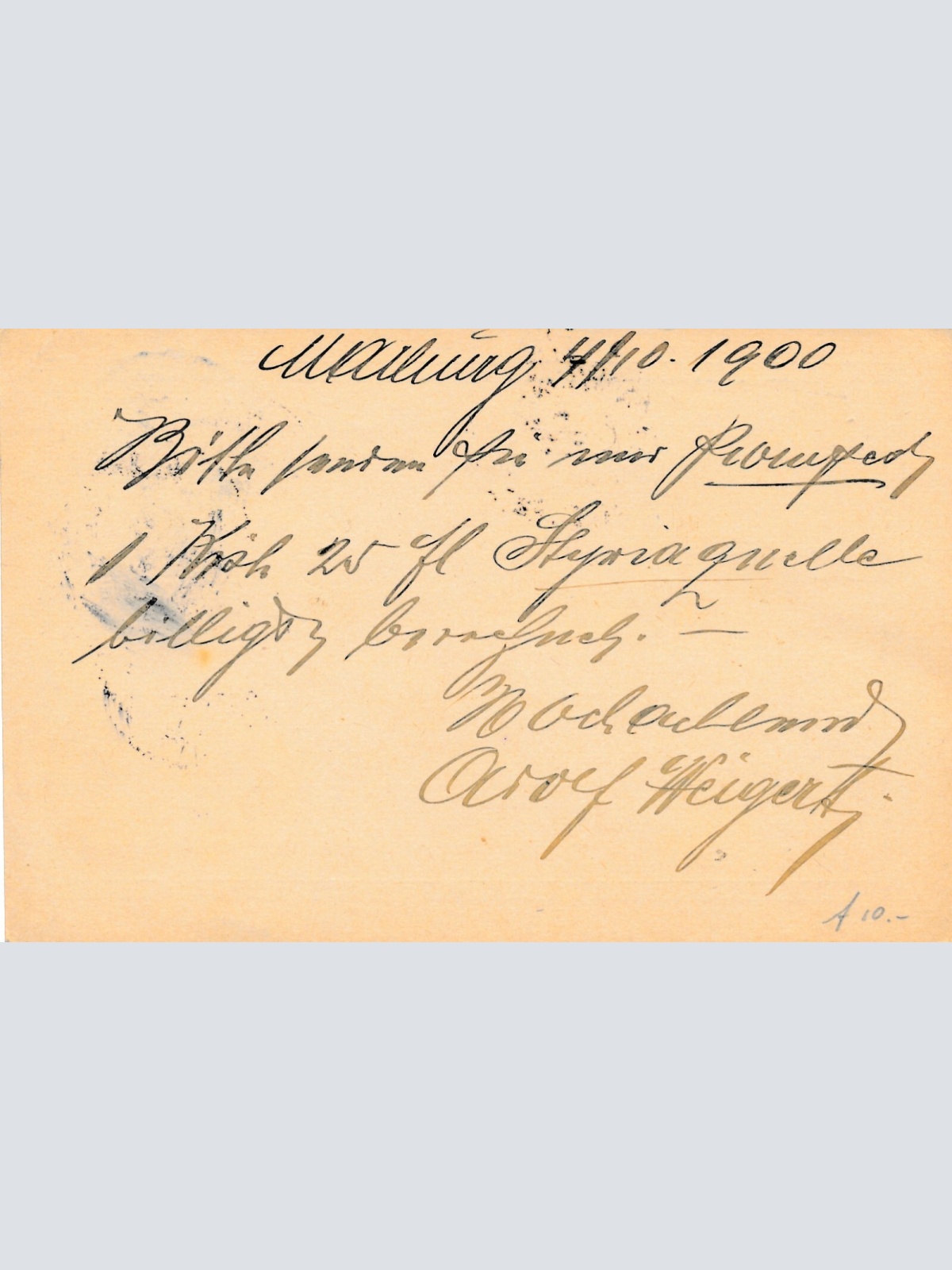 5 Heller Ganzsachen - Karte 1900 aus Maarburg Bahnhof (11613)