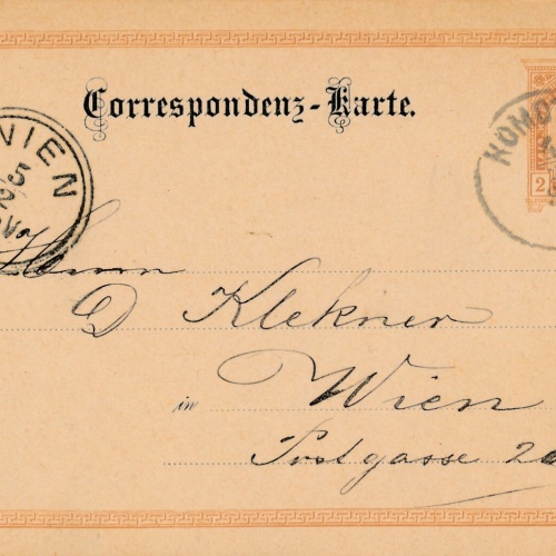 2 Kreuzer Ganzsachen - Karte 1891 aus Komotau (11165)