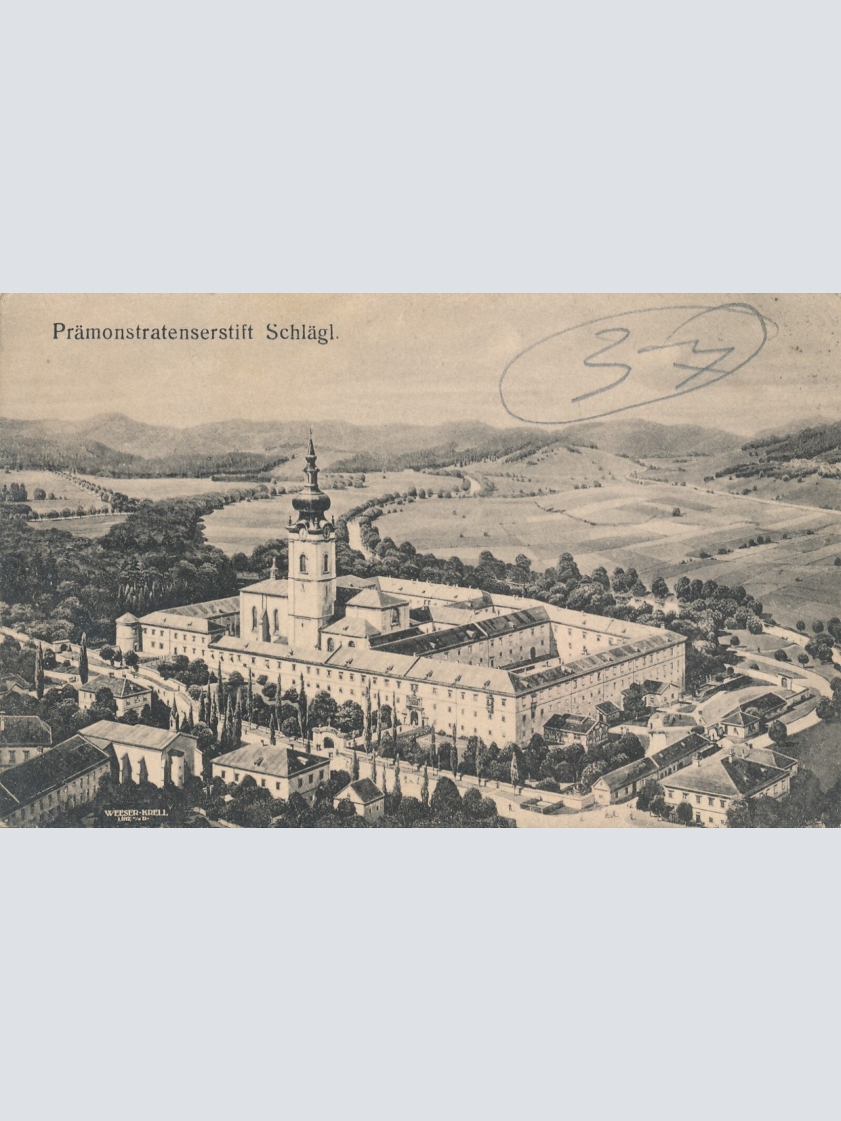 AK aus Schlägl mit Prämonstratenserstift Oberösterreich Ansichtskarte (11196)