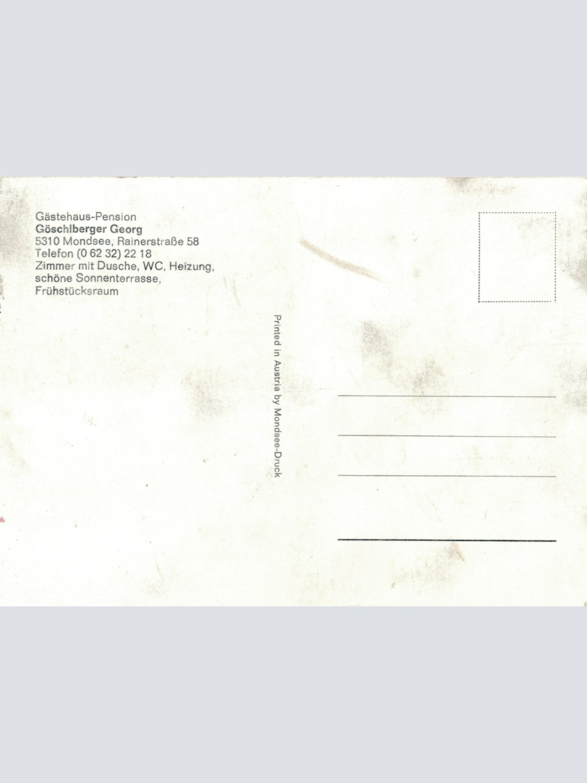 AK, Mondsee, Pension Göschlberger Georg, Oberösterreich (S2747)