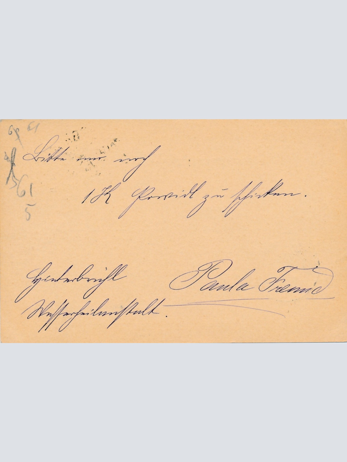 2 Kreuzer Ganzsachen - Karte 1890 aus Hinter Brühl (11184)