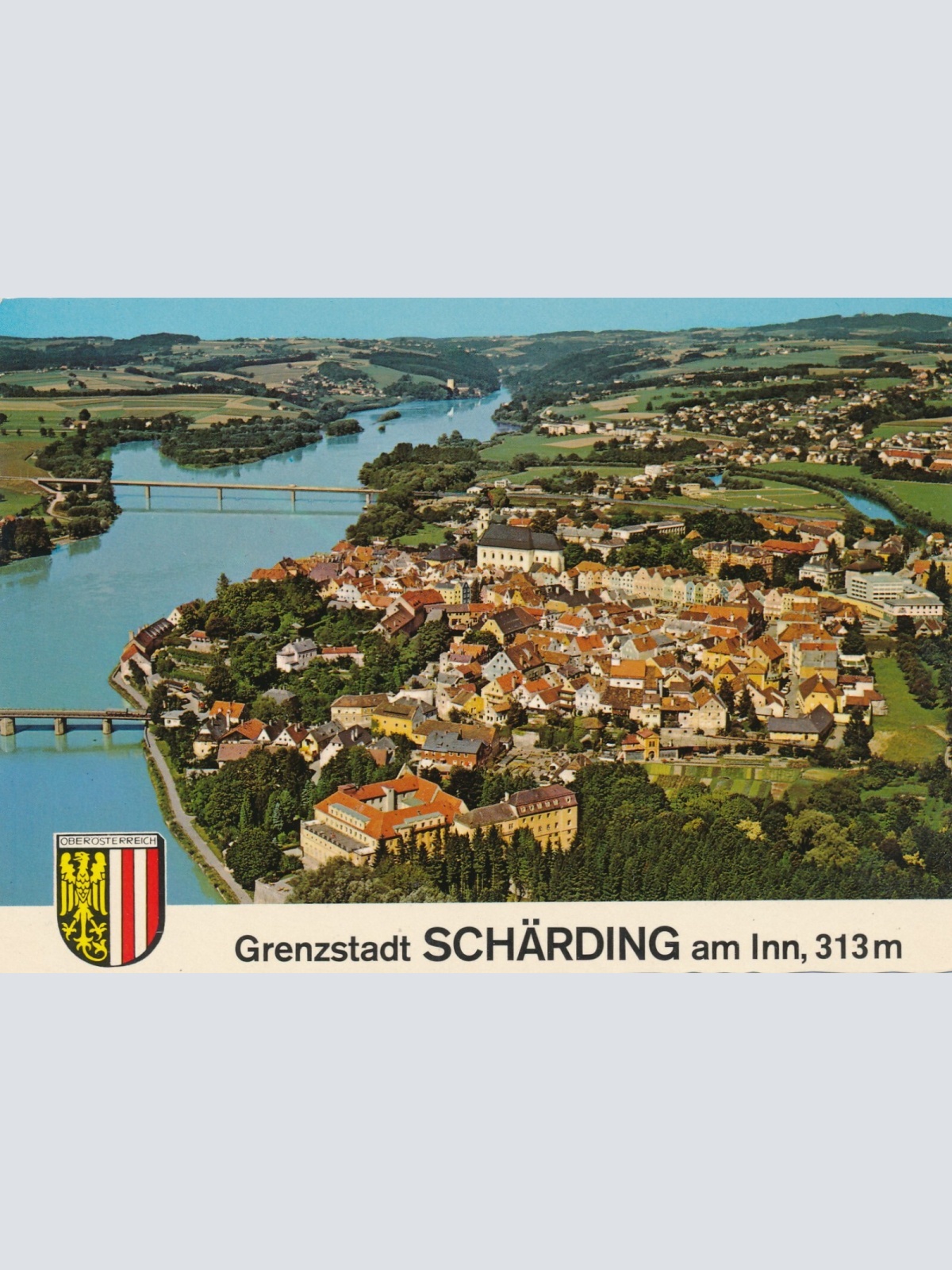 Scheurecker - Luftbild aus Schärding Oberösterreich Ansichtskarte (11546)