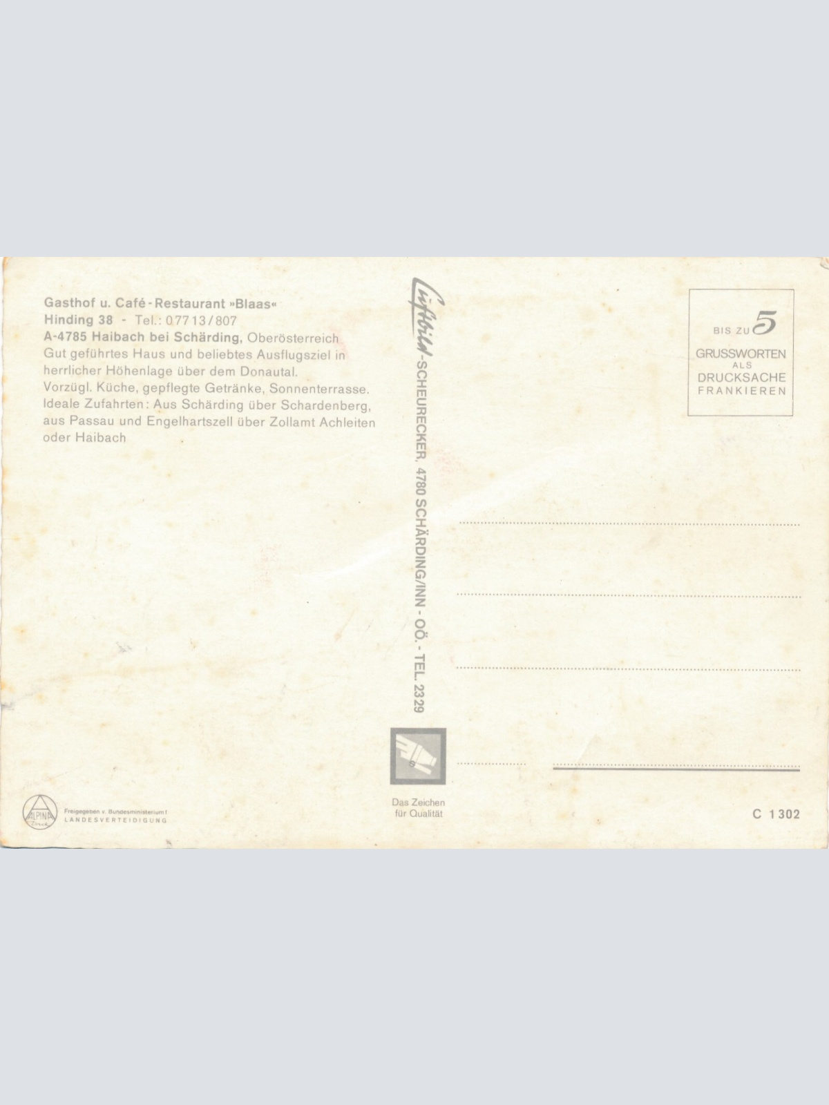 Scheurecker - Luftbild aus Hinding - Passau Oberösterreich Ansichtskarte (11547)