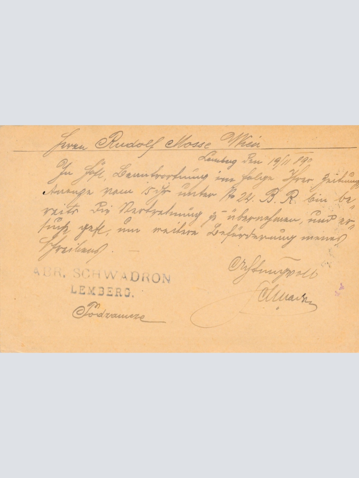 2 Kreuzer Ganzsachen - Karte 1890 aus Lemberg (11190)