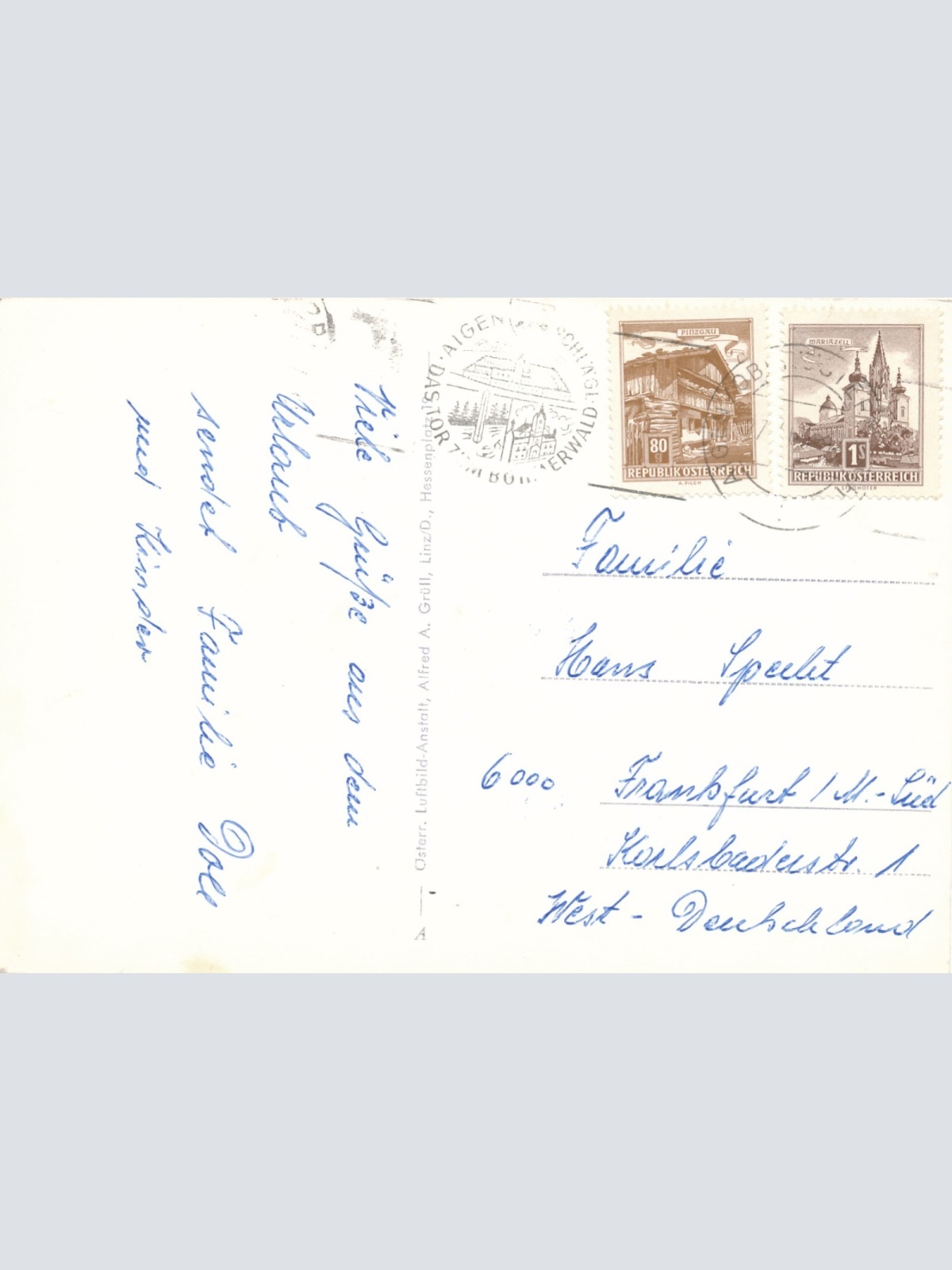 AK aus Aigen Fliegeraufnahme Nr. 2370 Oberösterreich Ansichtskarte (11524)