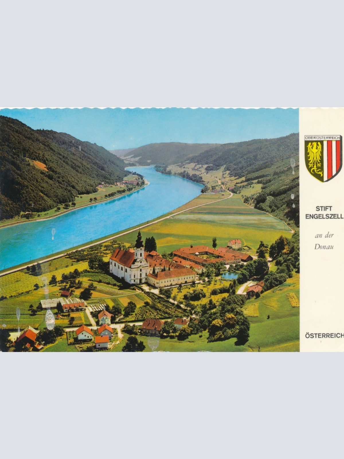 Alpine - Luftbild aus Engelszell Oberösterreich Ansichtskarte (11556)