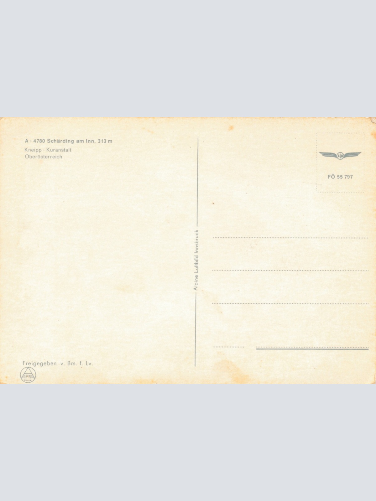 Alpine - Luftbild aus Schärding Oberösterreich Ansichtskarte (11559)