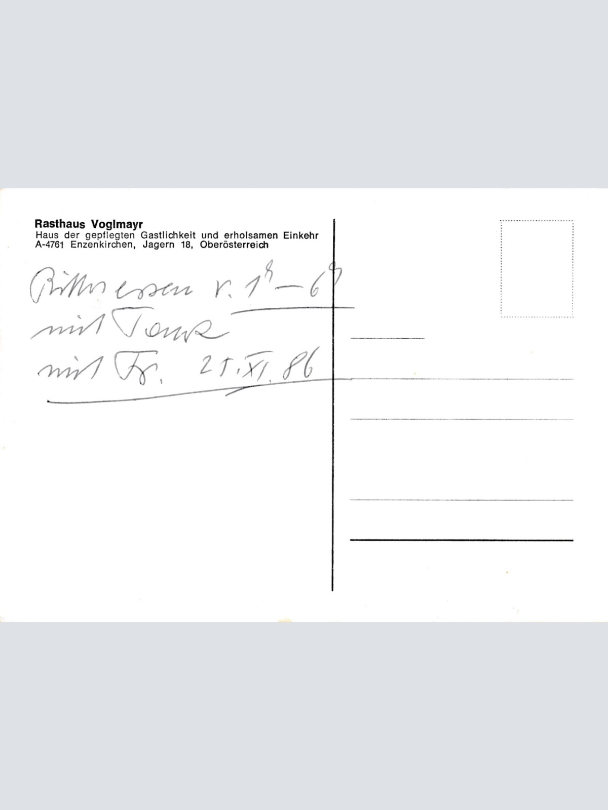 AK aus Enzenkirchen Rathaus Voglmayr Oberösterreich Ansichtskarte (11561)