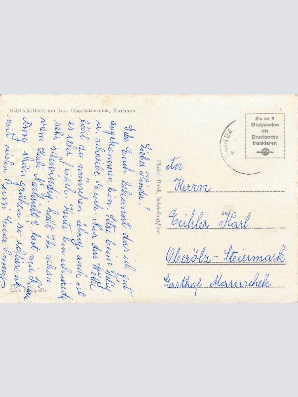 AK aus Schärding mit Kurhaus Oberösterreich Ansichtskarte (11572)