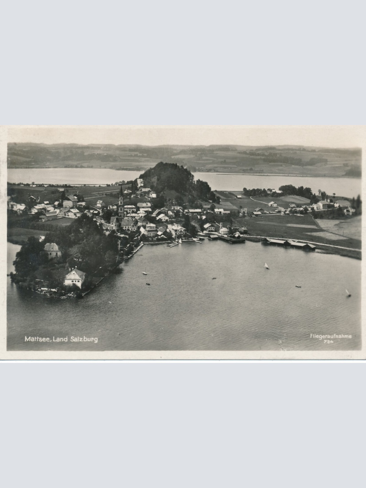 AK aus Salzburg mit Matsee Fliegeraufnahme 734 Ansichtskarte (11699)