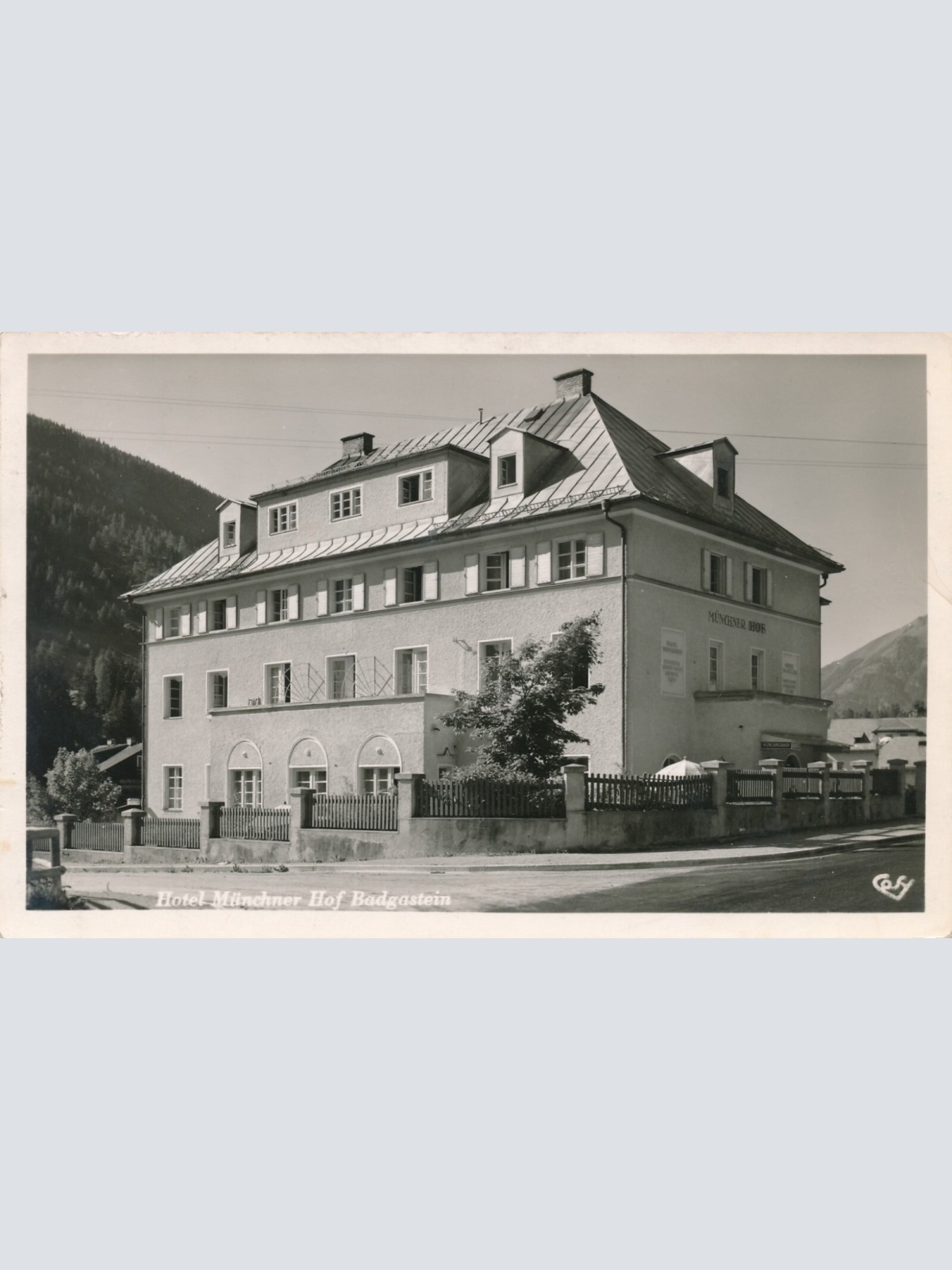 AK aus Badgastein mit Hotel Münchner Hof Salzburg Ansichtskarte (11701)