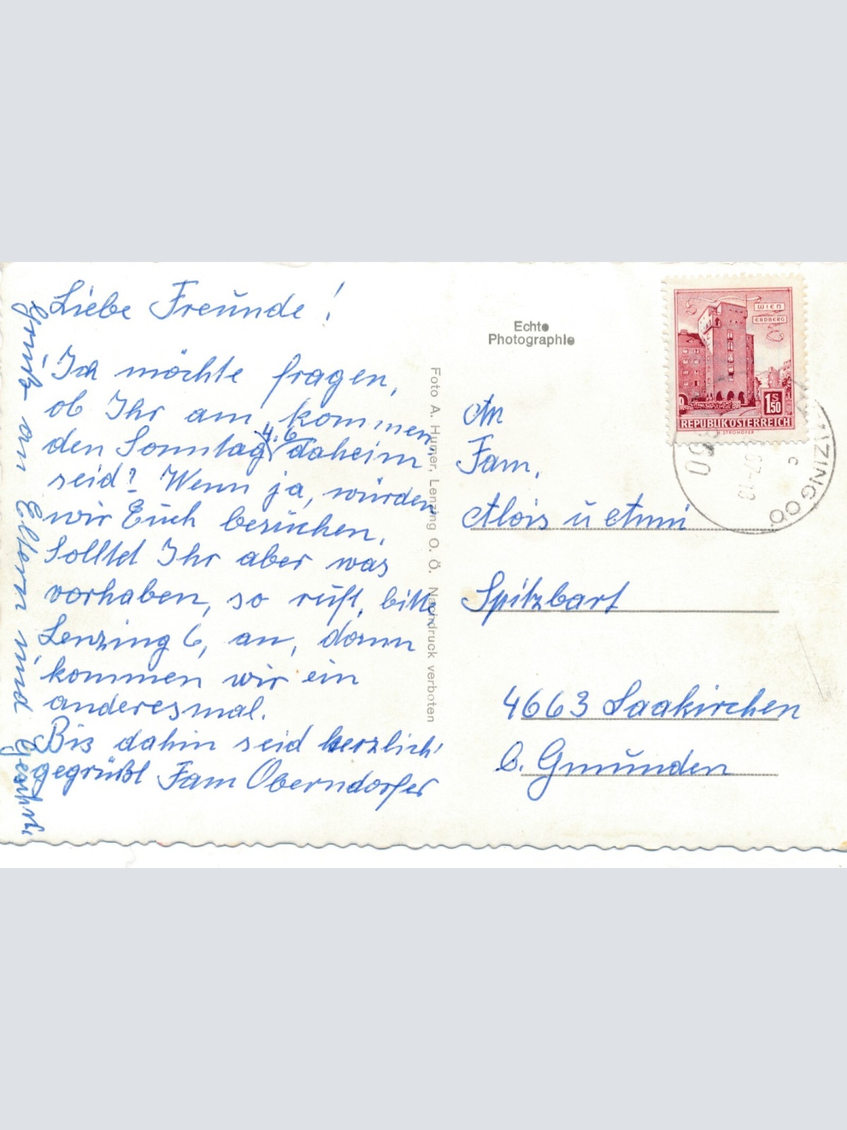 AK aus Lenzing Fl 137 Oberösterreich Ansichtskarte (11686)