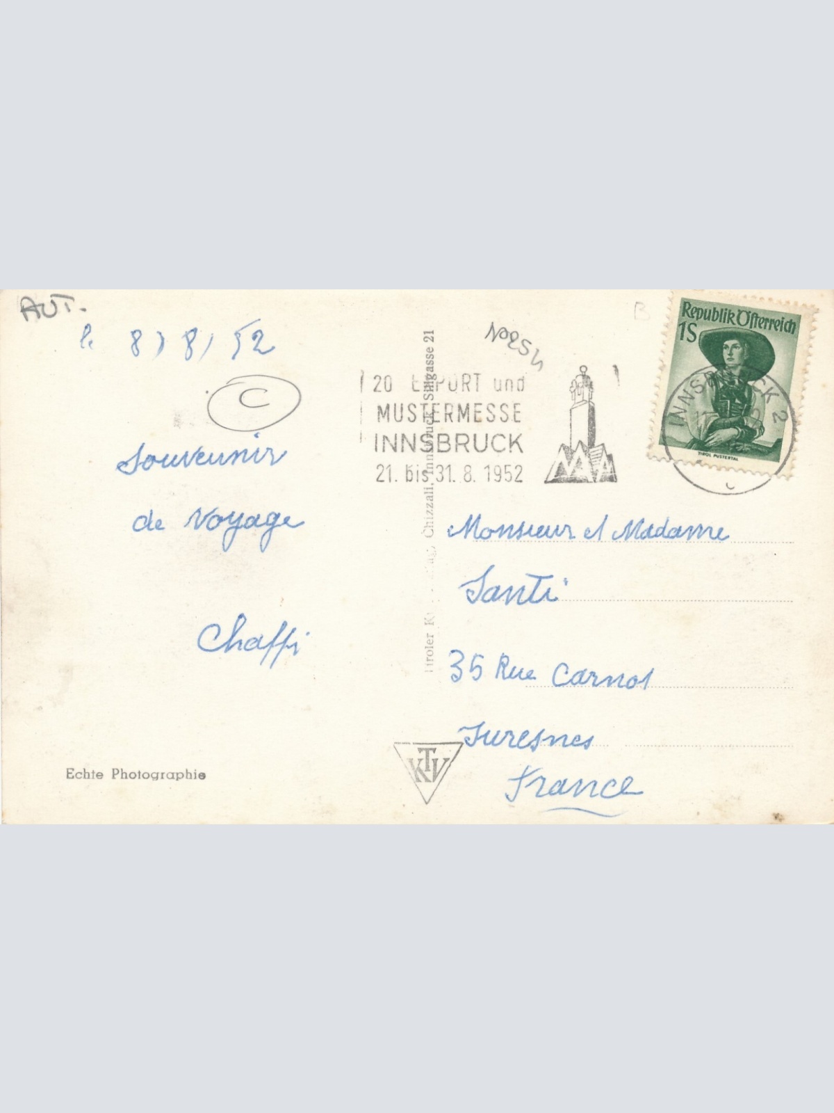 AK aus Innsbruck Tirol Ansichtskarte (11706)