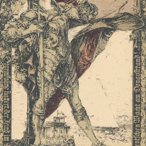 AK Ritter mit Deutschland Fahne Flagge Bund der Deutschen (10753)