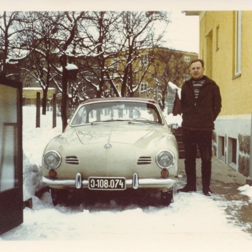 AK Annodazumals zwei Karten von einem Oldtimer Auto  (10750)