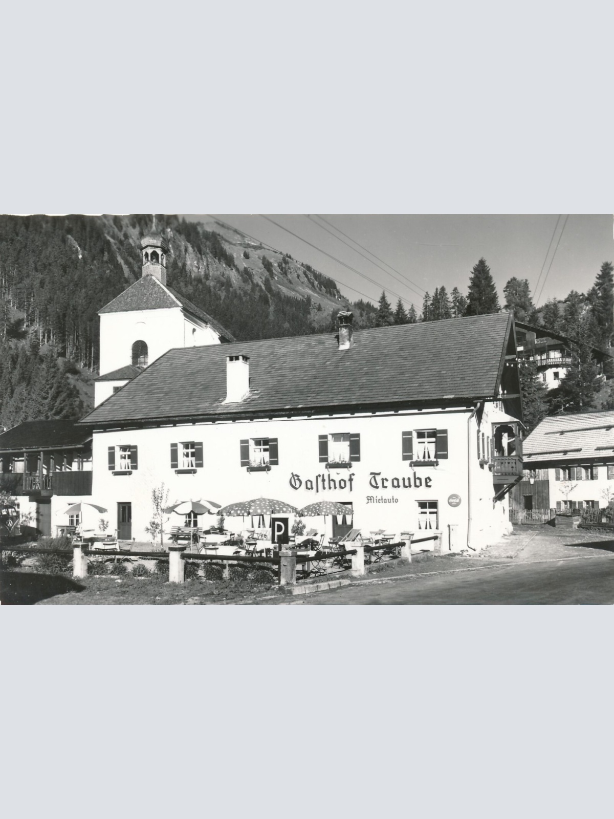 AK aus Bichlbach mit Gasthof Traube Tirol Ansichtskarte (11421)