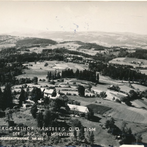 AK aus Hansberg Fliegeraufnahme Nr. 662 Oberösterreich Ansichtskarte (11507)