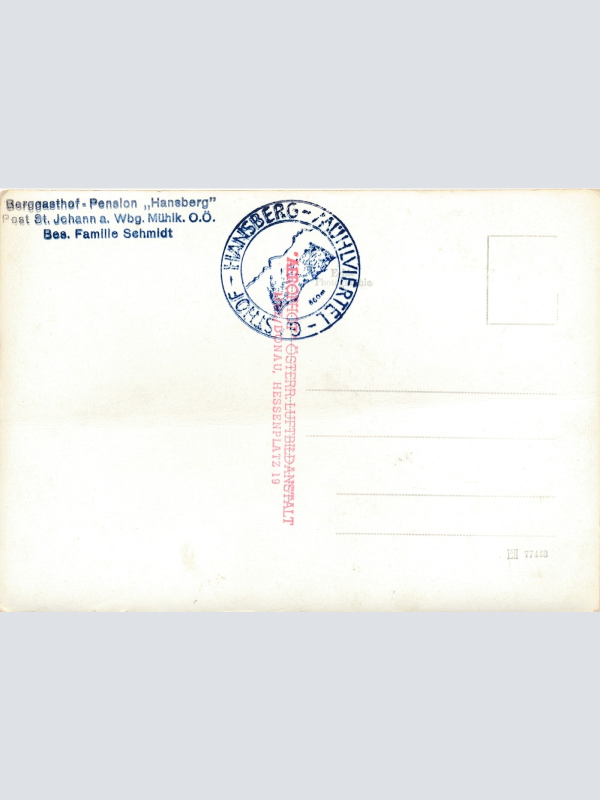 AK aus Hansberg Fliegeraufnahme Nr. 662 Oberösterreich Ansichtskarte (11507)