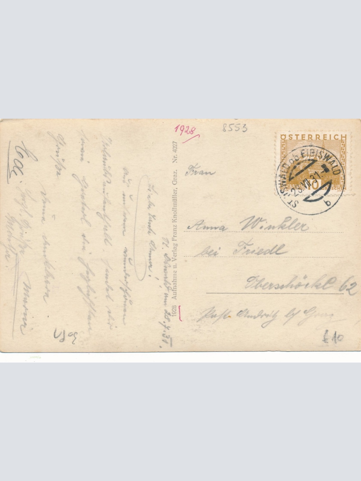 AK aus St. Oswald bei Ebiswald Steiermark Ansichtskarte (12026)