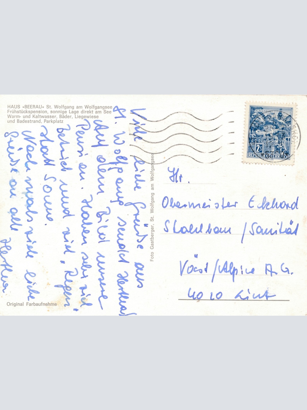 AK, St. Wolfgang, Oberösterreich, Haus Beerau (S2632)