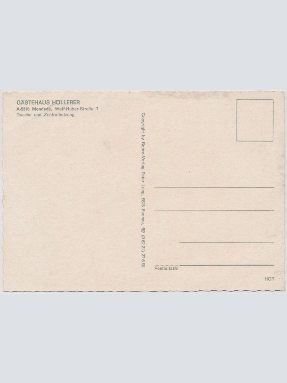 AK, Mondsee, Oberösterreich, Gästehaus Höllerer (S2631)