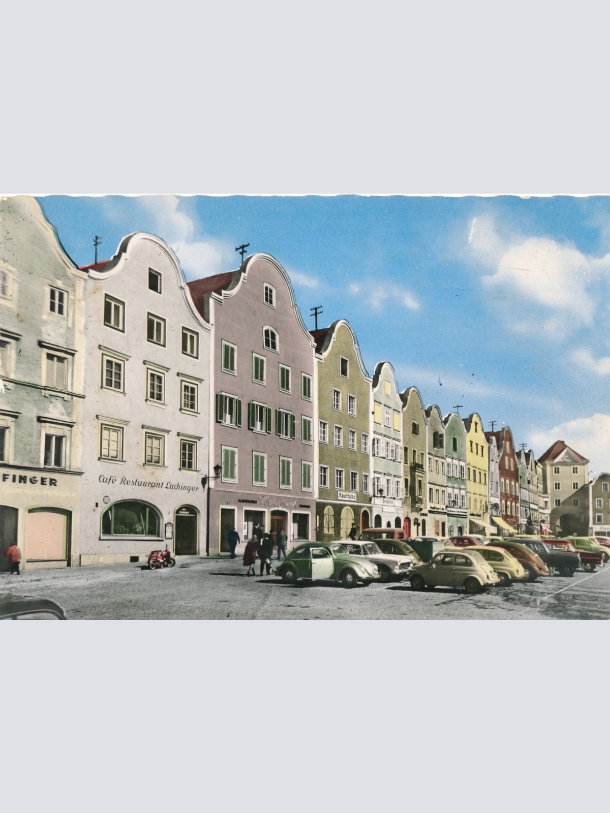 AK aus Schärding mit Oldtimer Oberösterreich Ansichtskarte (11457)