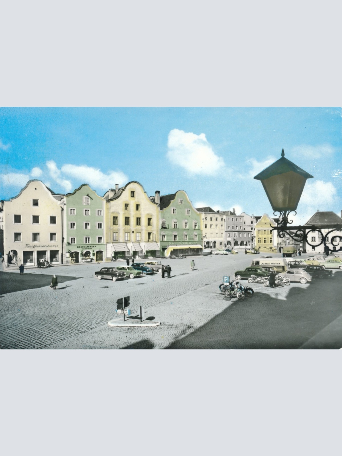 AK aus Schärding mit Oldtimer Oberösterreich Ansichtskarte (11458)