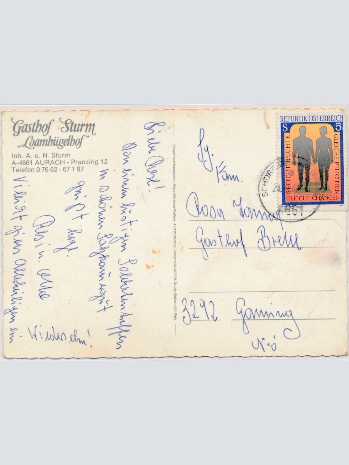 AK, Gasthof Sturm, Aurach, Oberösterreich (S2655)