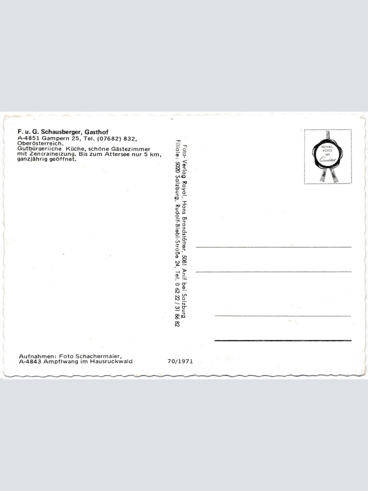 AK, Gampern, Schausberger Gasthof, Oberösterreich (S2642)