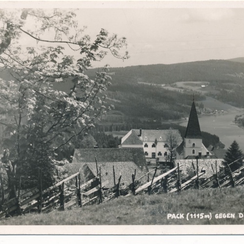 AK aus Pack gegen D. Stausee Steiermark Ansichtskarte (11969)