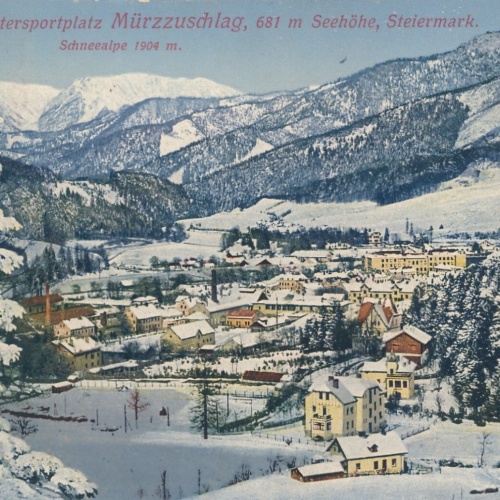 AK aus Mürzzuschlag Wintersportplatz Steiermark Ansichtskarte (12084)