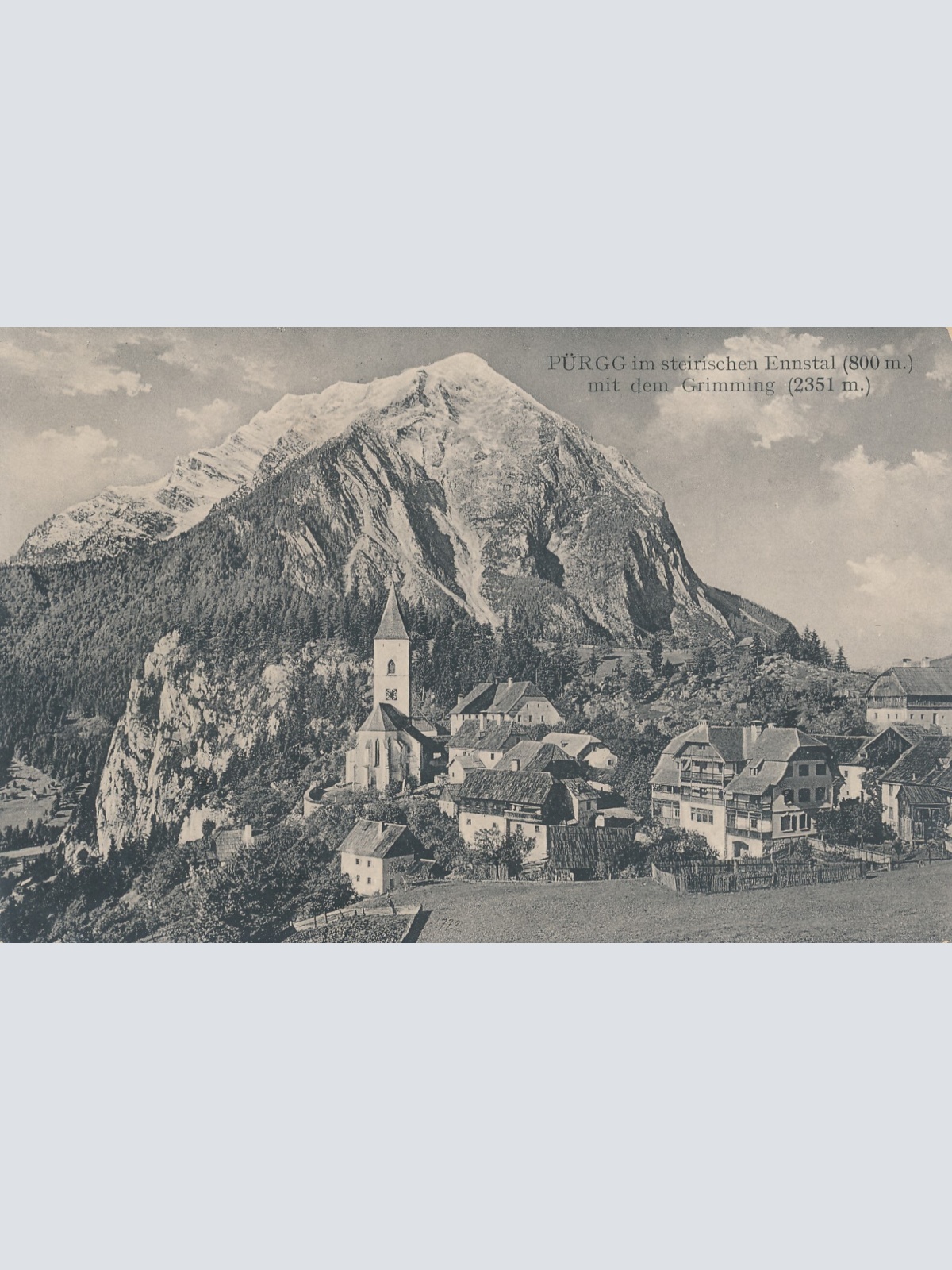 AK aus Pürgg im Steirischen Ennstal mit Grimming Steiermark Ansichtskarte (12066