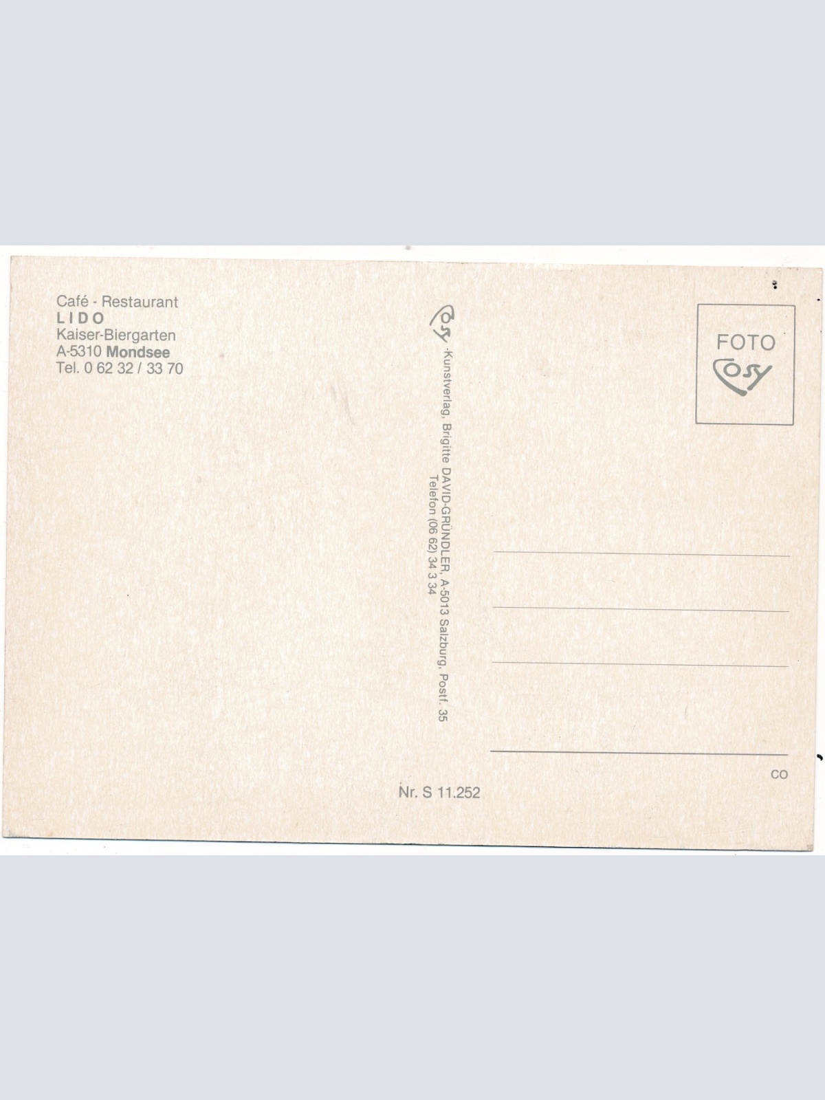 AK, Mondsee, Caffee Lido, Oberösterreich (S2823)